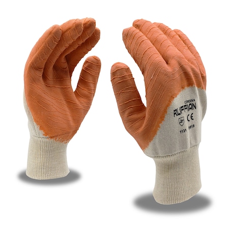 Cordova Ruffian Premium Latex Orange Dipped Gloves - Large, 12PK 5618